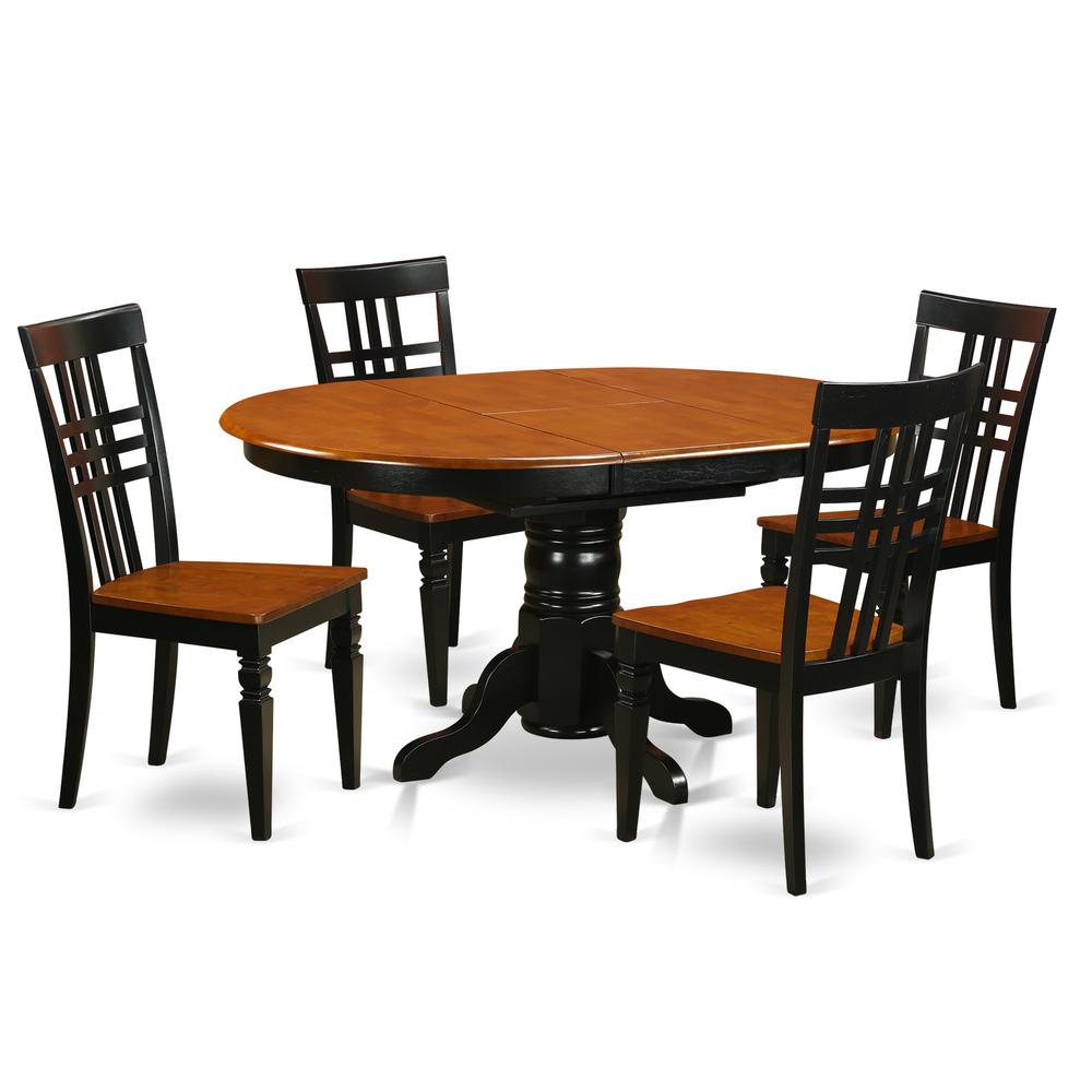 5  PC  Kitchen  Tables  and  chair  set  with  a  Kenley  Dining  Table  and  4  Kitchen  Chairs  in  Black  and  Cherry. Picture 1