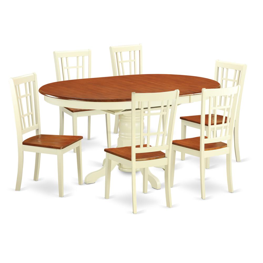 7  PC  Dining  room  set  -Small  Kitchen  Table  and  6  Dining  Chairs. Picture 1