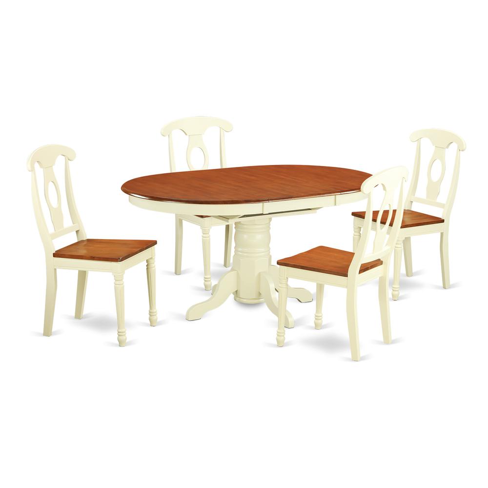 5  PC  Dining  room  set-Oval  Dining  Table  and  4  Dining  Chairs. Picture 1