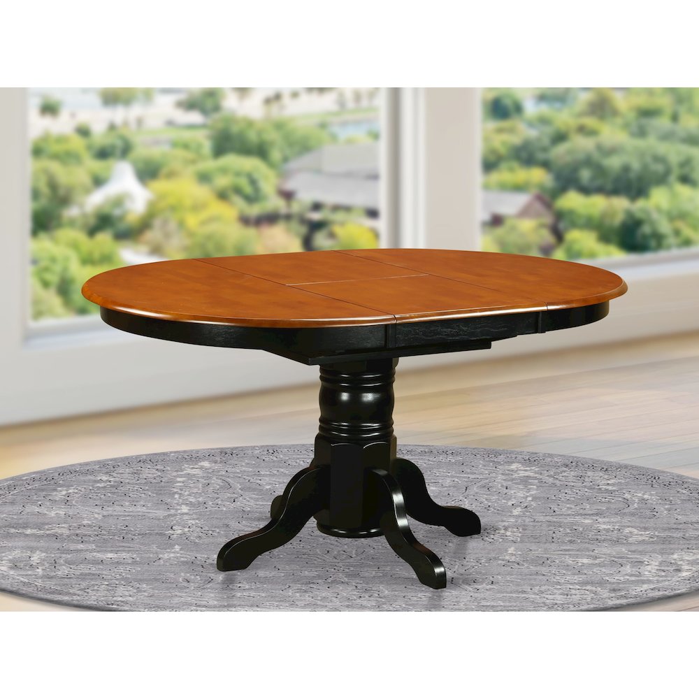 Kenley  Oval  Single  Pedestal  Oval  Dining  Table  42"x60"  with  18"  Butterfly  Leaf. Picture 2