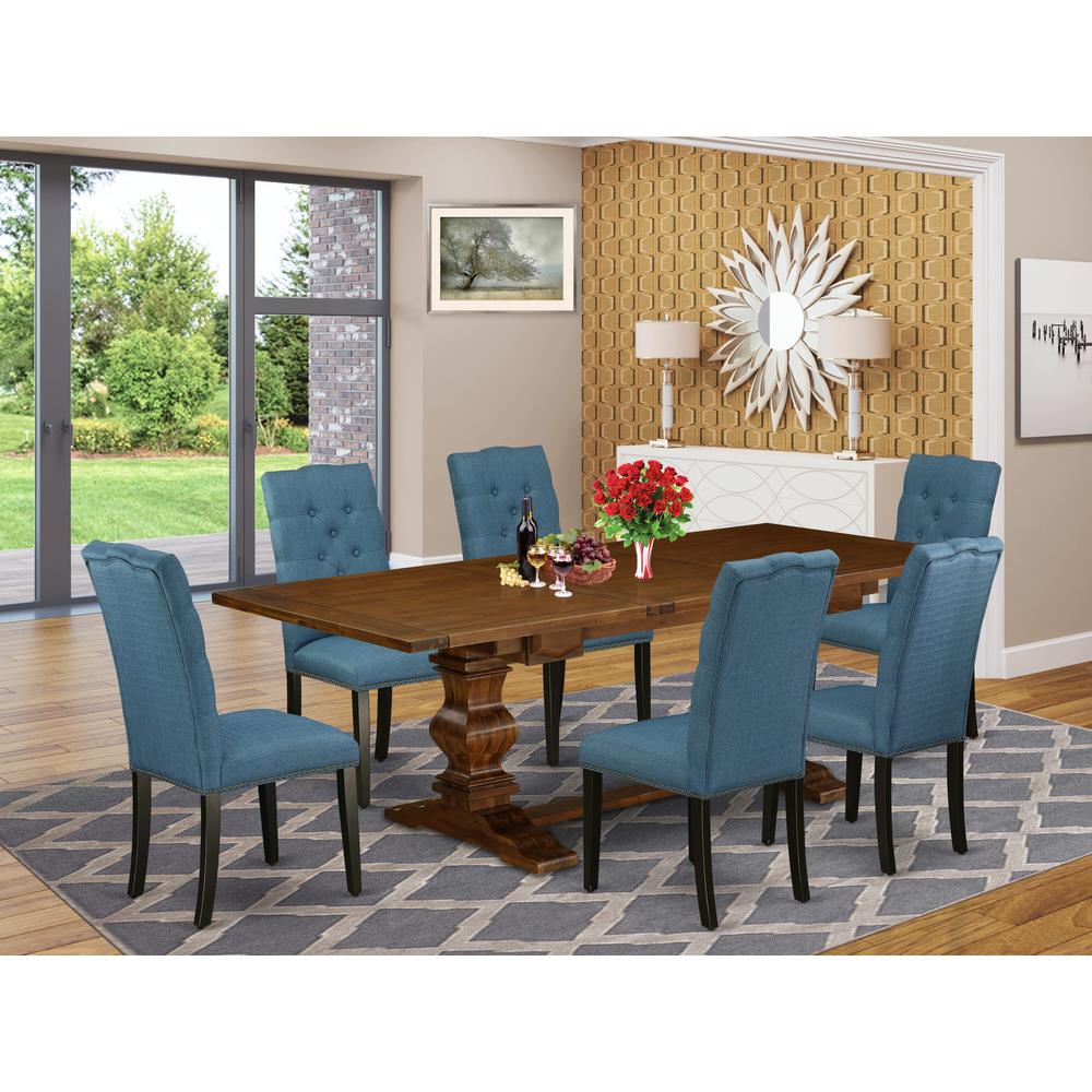 East West Furniture Dining Room Set, 42x92 Inch. Picture 2