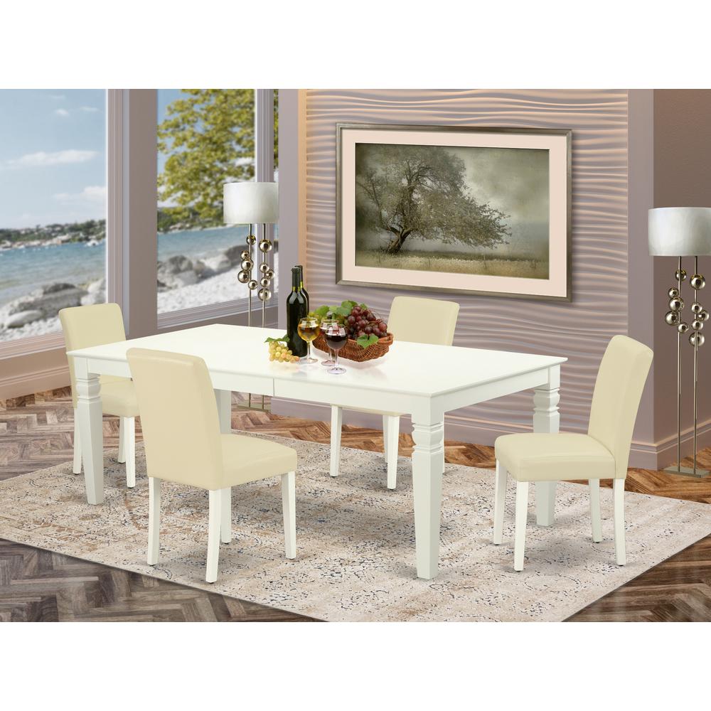 Dining Room Set Linen White, LGAB5-LWH-64. Picture 2