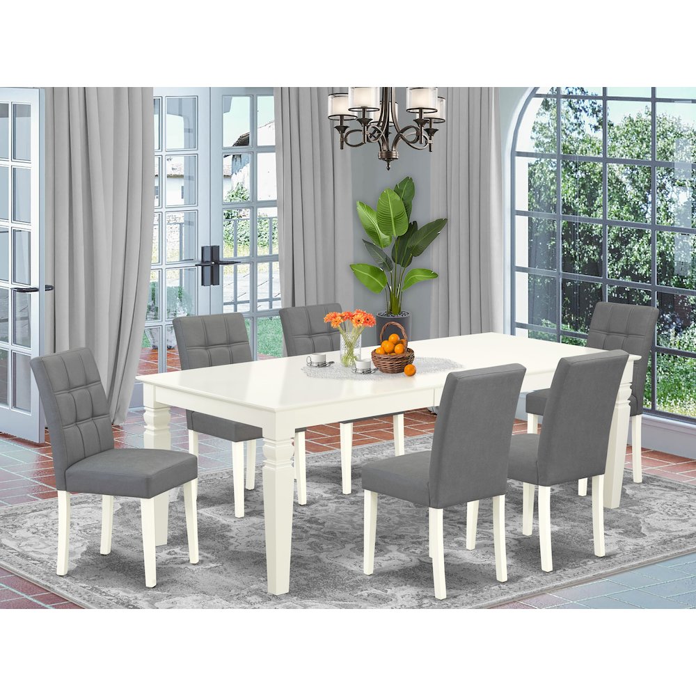 7 Piece Kitchen Table Set contain A Modern Table. Picture 2