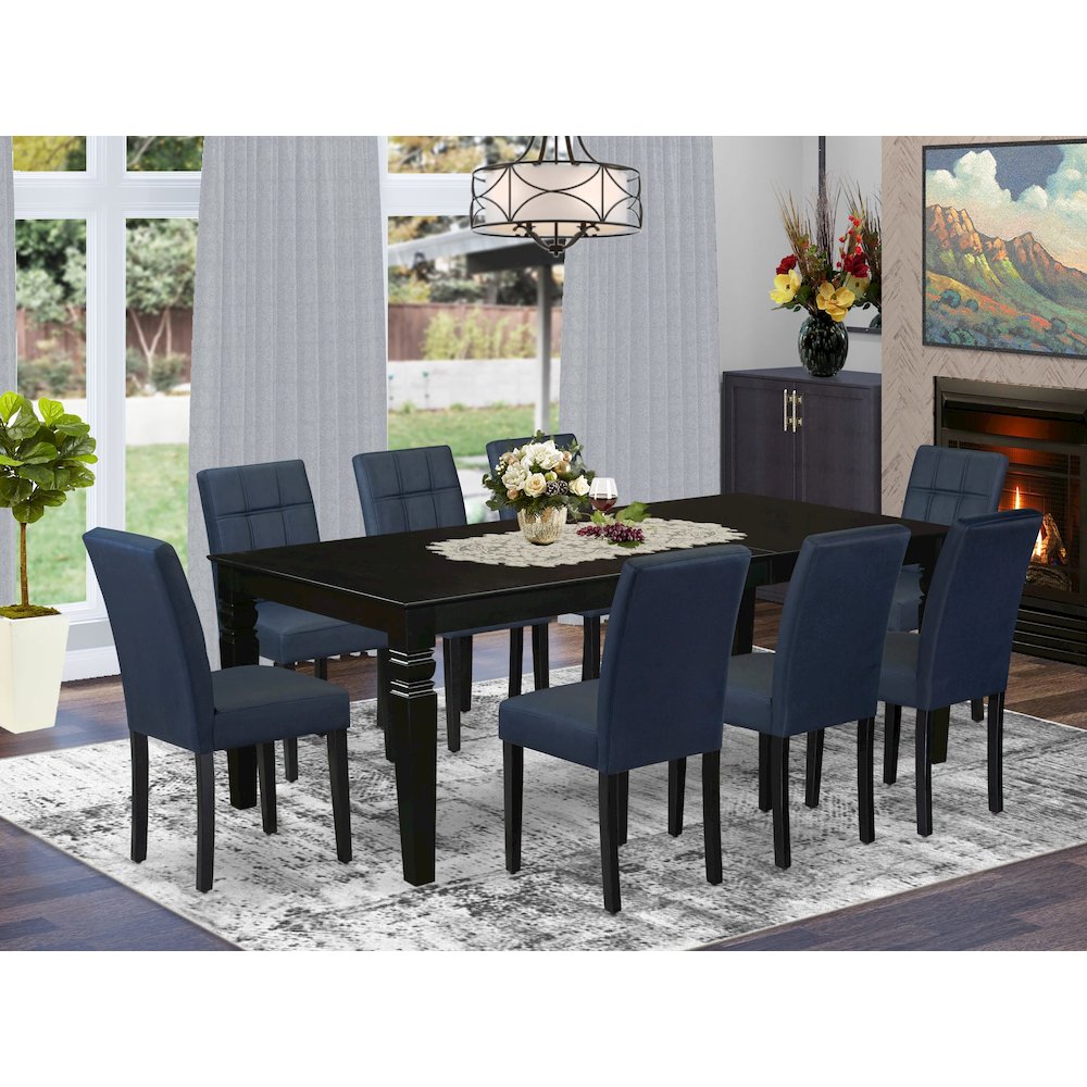 9 Piece Dinner Table Set contain A Kitchen Table. Picture 2