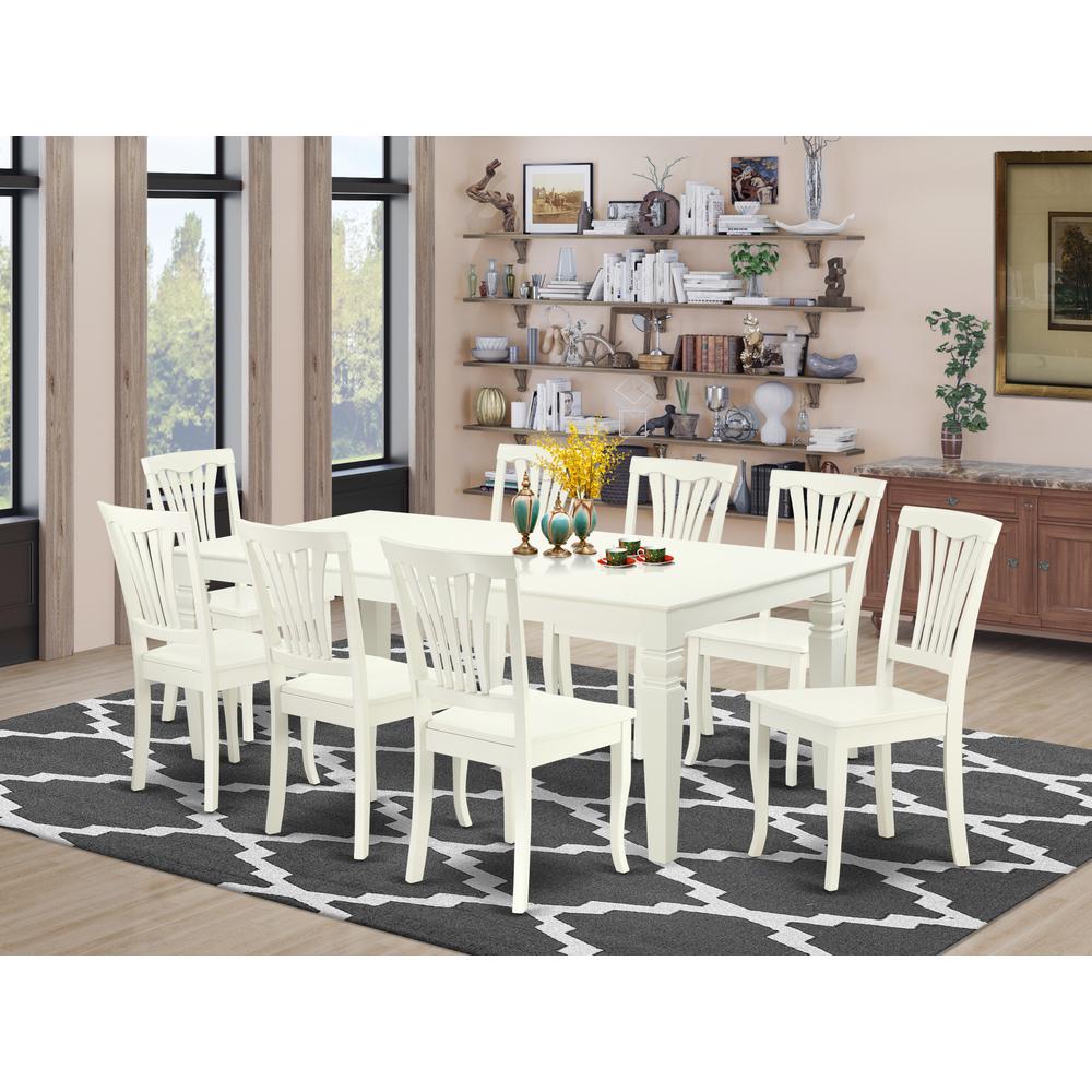 Dining Room Set Linen White, LGAV9-LWH-W. Picture 2