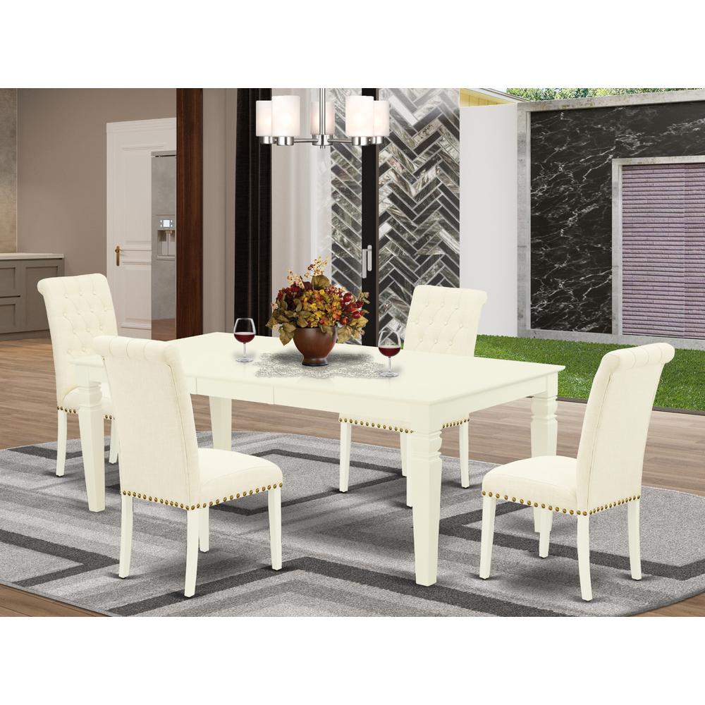 Dining Room Set Linen White, LGBR5-LWH-02. Picture 2