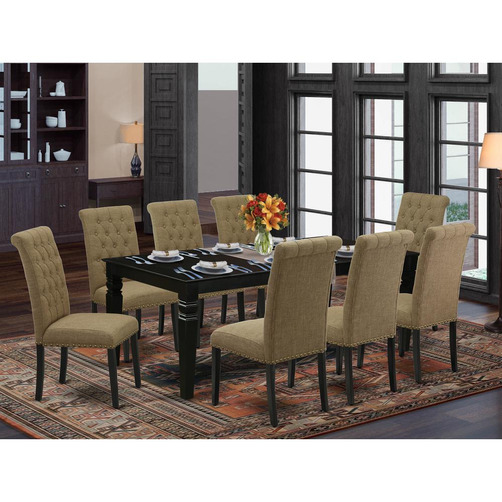 Dining Room Set Black, LGBR9-BLK-17. Picture 2