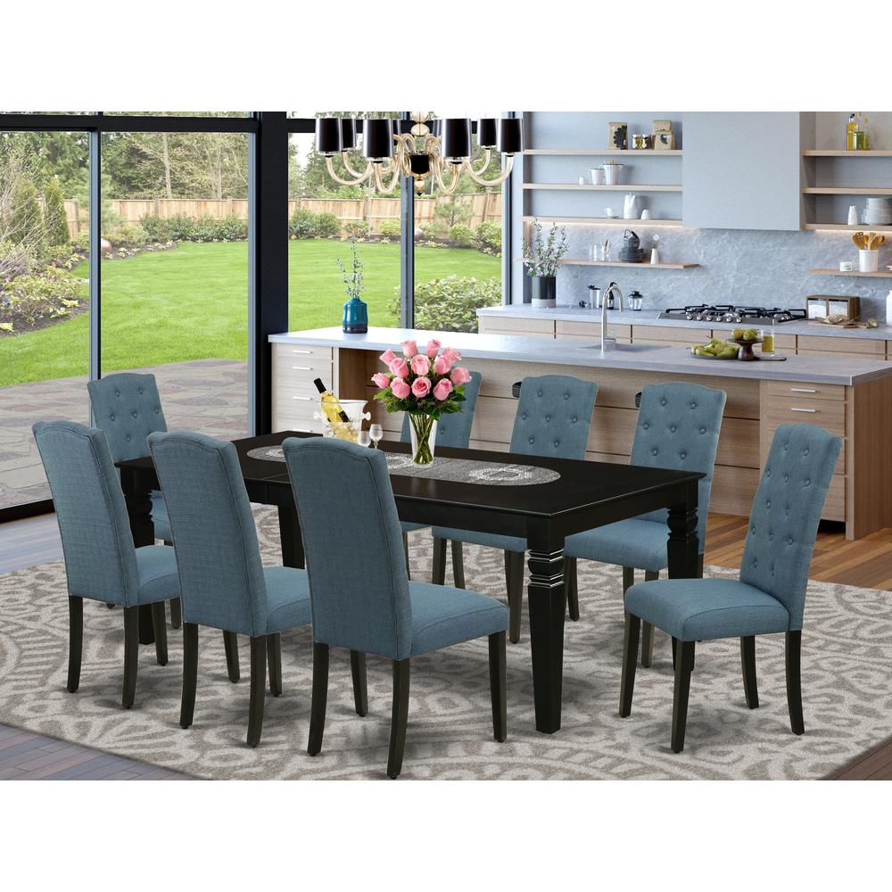 Dining Room Set Black, LGCE9-BLK-21. Picture 2