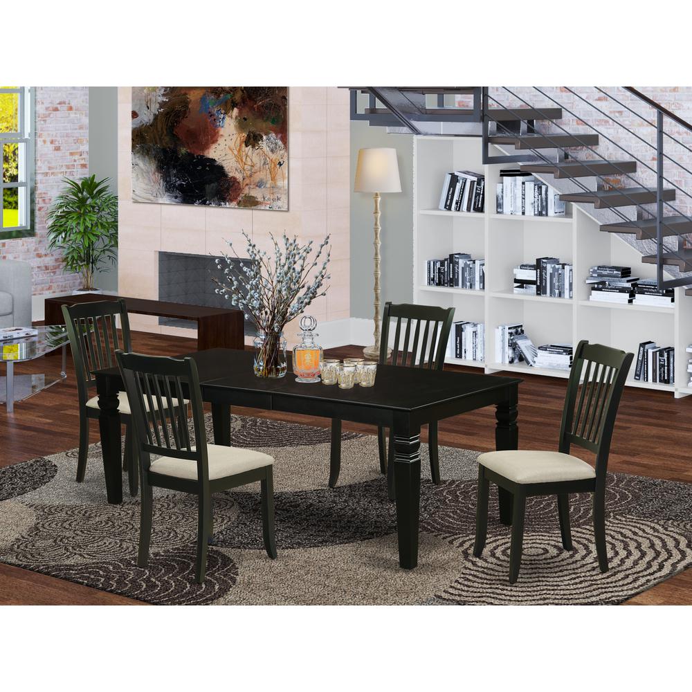 Dining Room Set Black, LGDA5-BLK-C. Picture 2