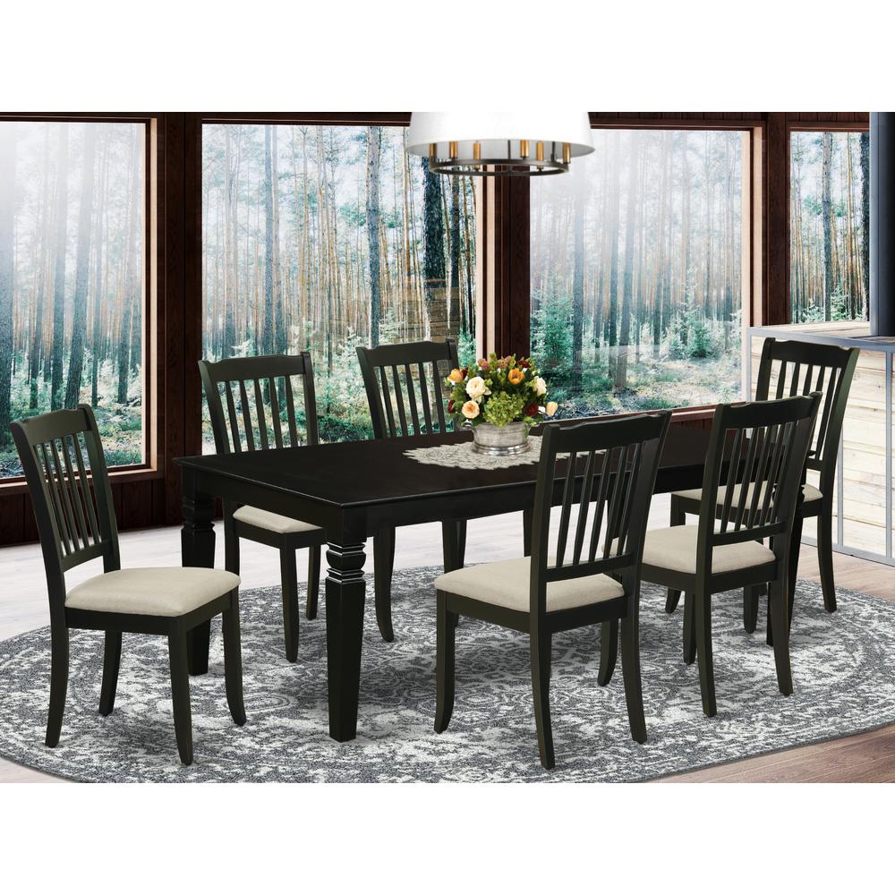 Dining Room Set Black, LGDA7-BLK-C. Picture 2