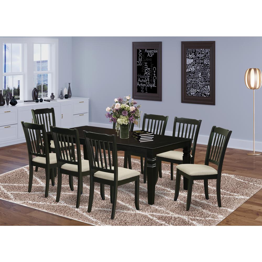 Dining Room Set Black, LGDA9-BLK-C. Picture 2
