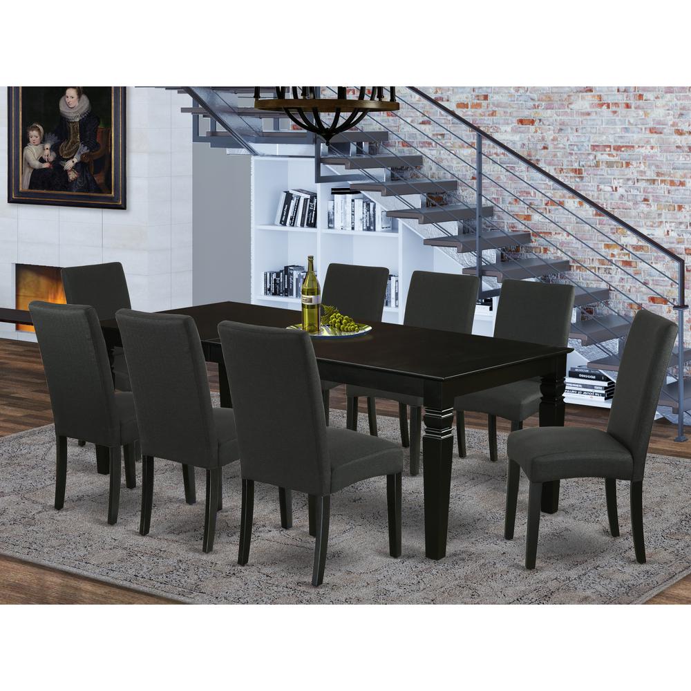 Dining Room Set Black, LGDR9-BLK-24. Picture 2
