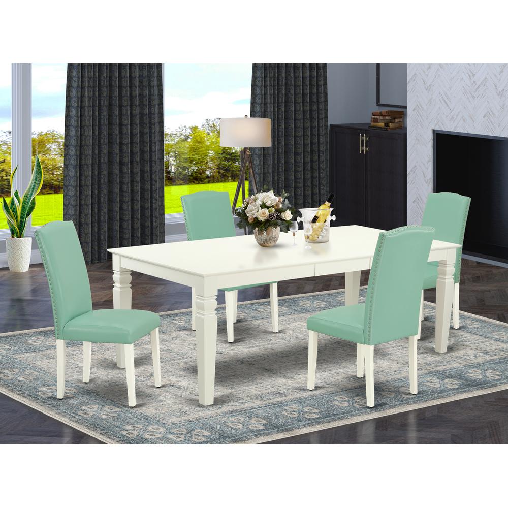 Dining Room Set Linen White, LGEN5-LWH-57. Picture 2