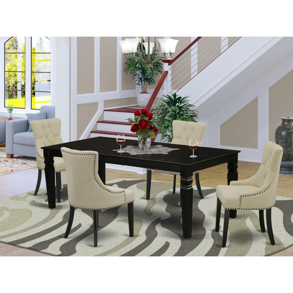 Dining Room Set Black, LGFR5-BLK-02. Picture 2