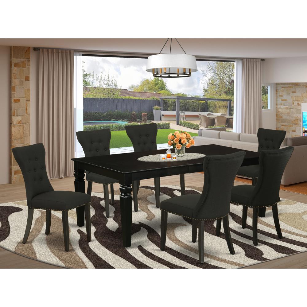 Dining Room Set Black, LGGA7-BLK-24. Picture 2