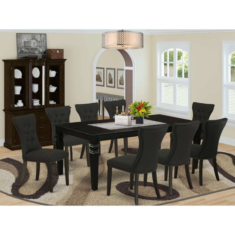 Dining Room Set Black, LGGA9-BLK-24. Picture 2