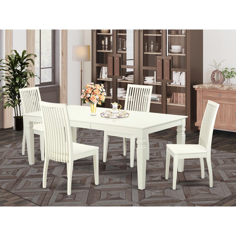 Dining Room Set Linen White, LGIP5-LWH-W. Picture 2