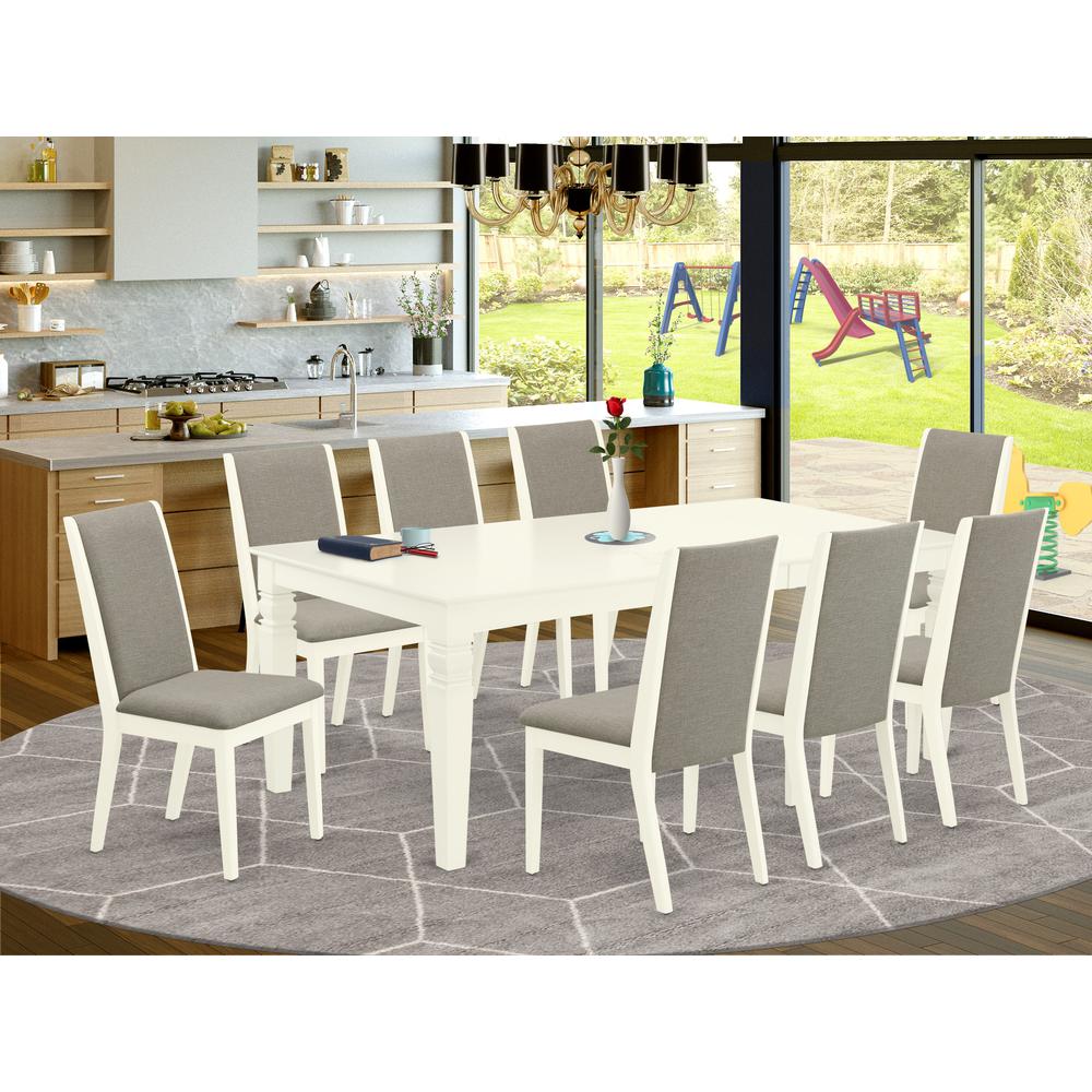 Dining Room Set Linen White, LGLA9-LWH-06. Picture 2