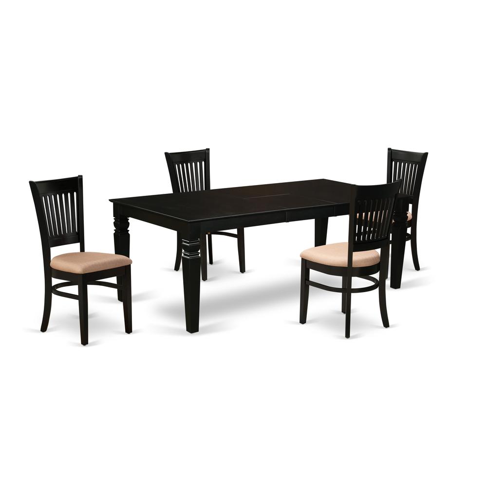 Dining Table- Table Leg Dining Chairs, LGVA5-BLK-C. Picture 1