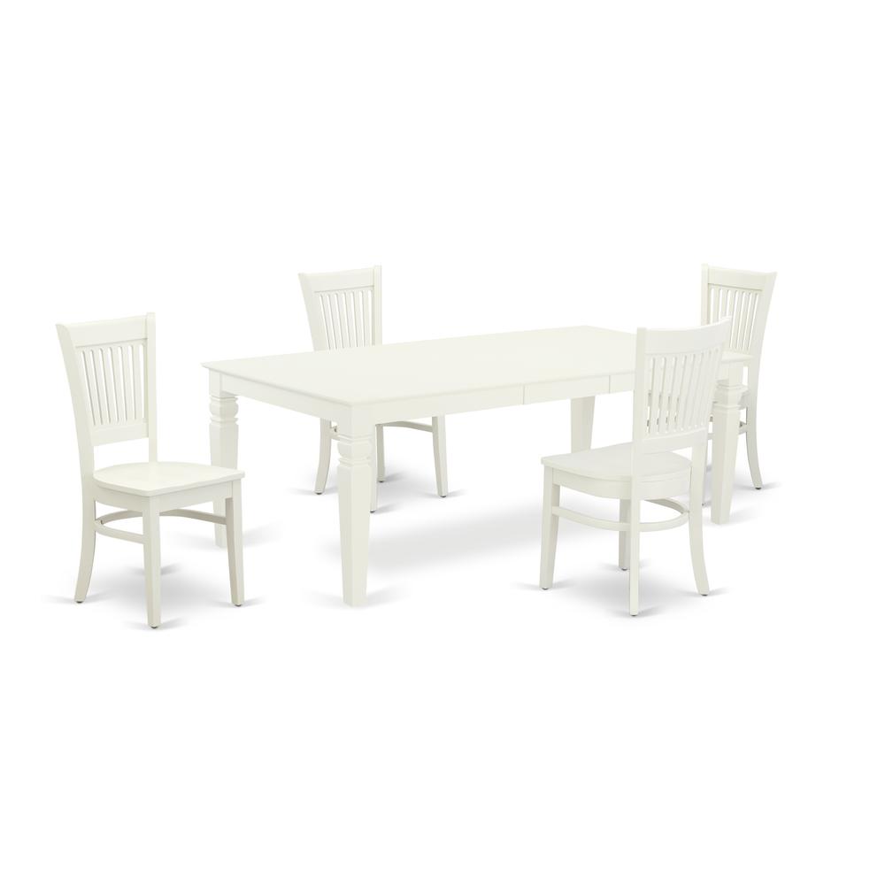 Dining Table- Table Leg Dining Chairs, LGVA5-LWH-W. Picture 1
