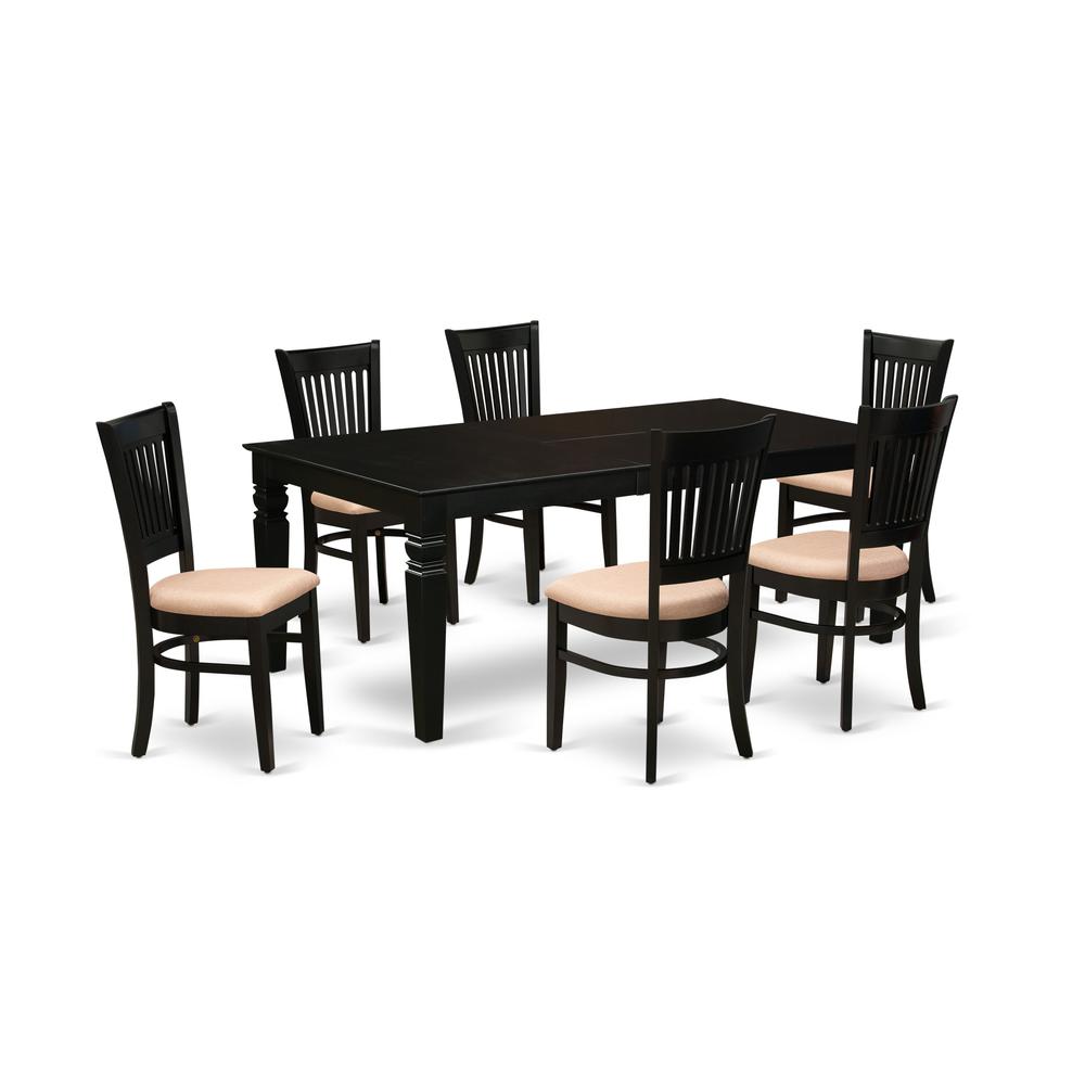 Dining Table- Table Leg Dining Chairs, LGVA7-BLK-C. Picture 1