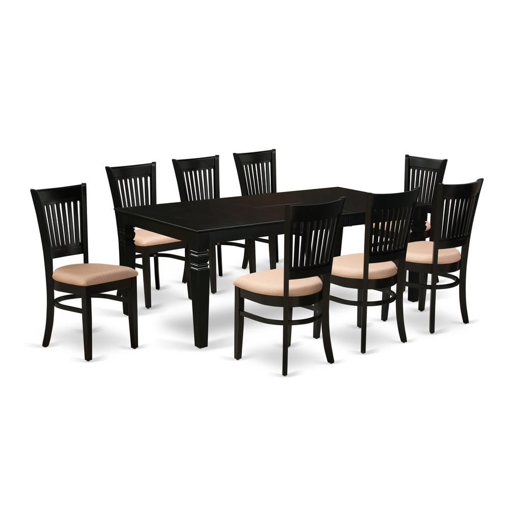 Dining Table- Table Leg Dining Chairs, LGVA9-BLK-C. Picture 1