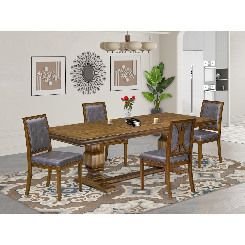 5 piece Dining Room Set included of a Kitchen Table and 4 Dining Chairs. Picture 5