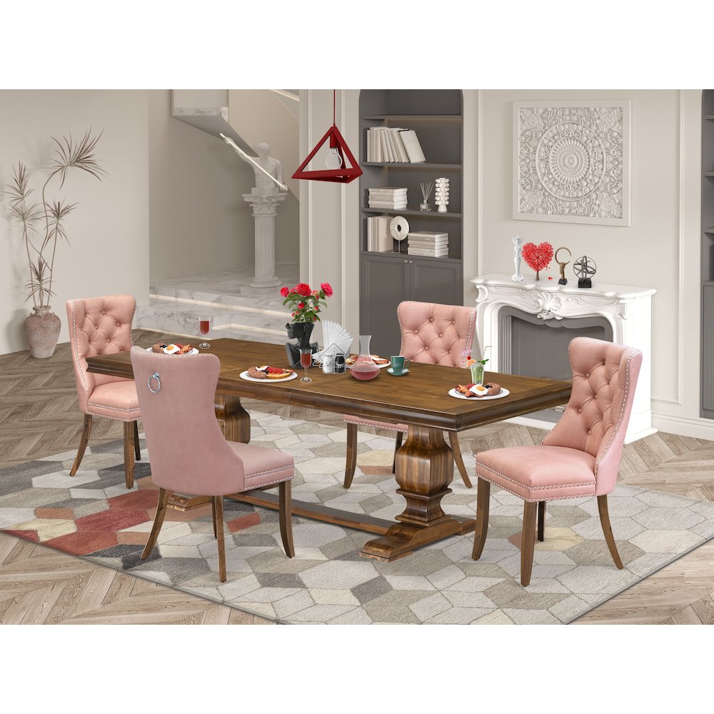 5 piece Kitchen Table Set a Modern Dining Table and 4 Dining room Chairs. Picture 5