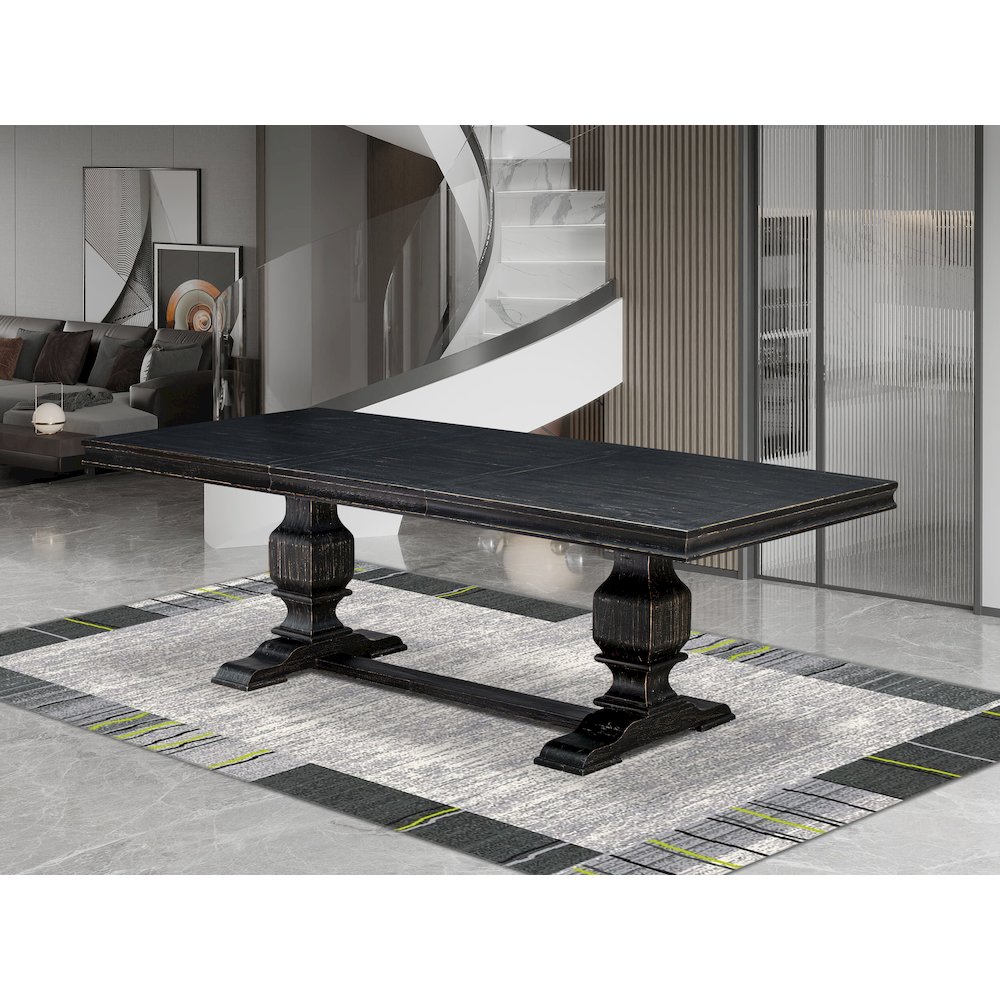5 piece Dining Table Set includes a Dining Table and 4 Dark Grey Kitchen Chairs. Picture 6