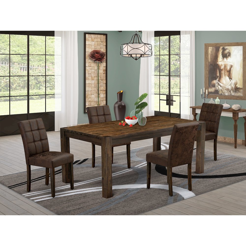 5 Piece Modern Dining Table Set. Picture 2