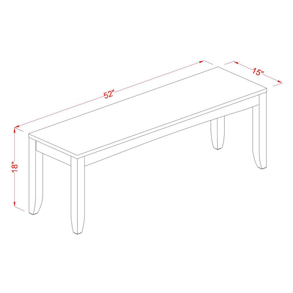 6-Pc  Kitchen  Table  with  bench-Dining  Table  and  4  Dining  Chairs  and  Bench. Picture 5