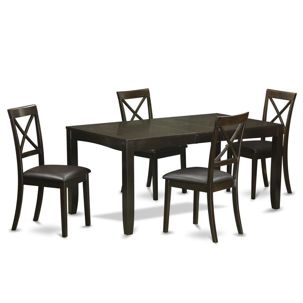 5  Pc  Dining  room  set-Dining  Table  with  Leaf  and  4  Chairs  for  Dining  room. Picture 1