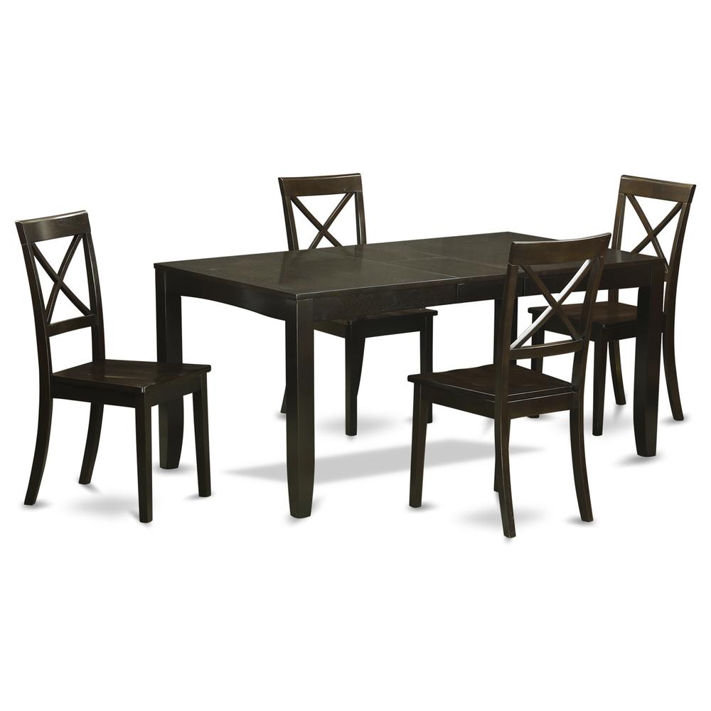 5  Pc  Dining  set-Table  with  Leaf  Plus  4  Dining  Chairs. Picture 1