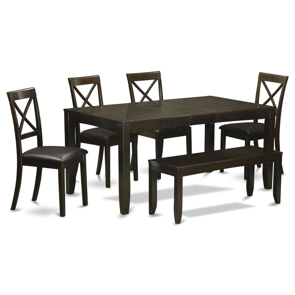 6  PC  Dining  Table  with  bench-Kitchen  Tables  Plus  4  Dining  Chairs  and  Bench. Picture 1