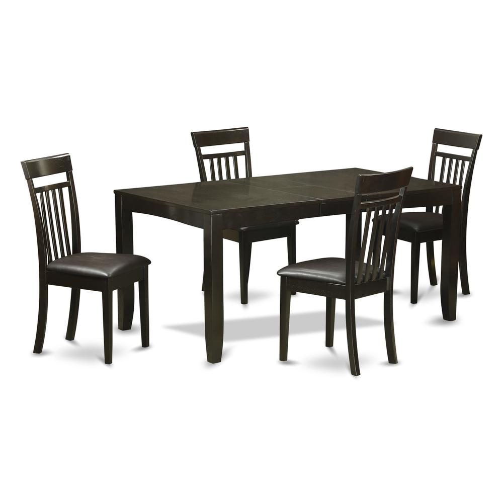 5  Pc  Dining  room  set  for  4-Table  with  Leaf  and  4  Dining  Chairs. Picture 1