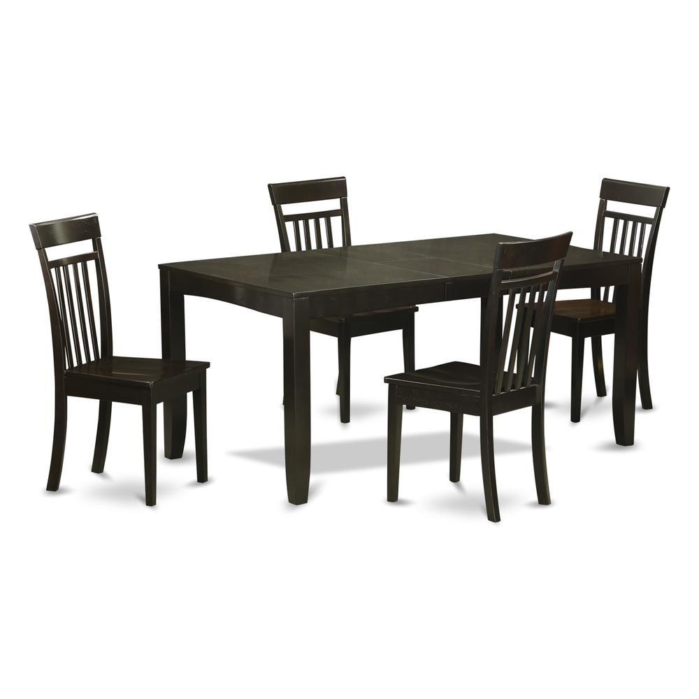 5  Pc  Dining  room  set  for  4-Dining  Table  with  Leaf  and  4  Dining  Chairs. Picture 1