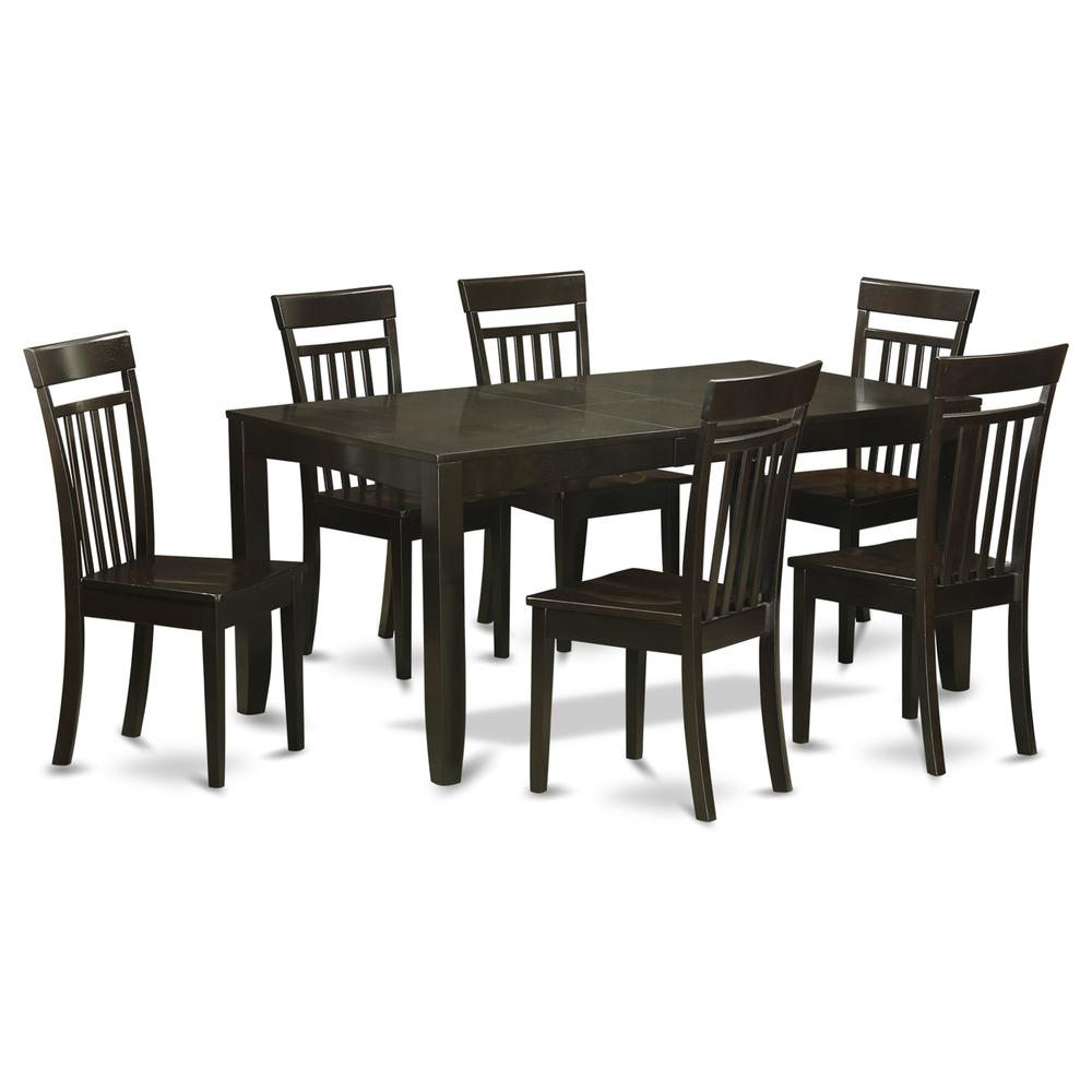 7  Pc  Dining  room  set-Kitchen  Tables  with  Leaf  and  6  Chairs  for  Dining  room. Picture 1
