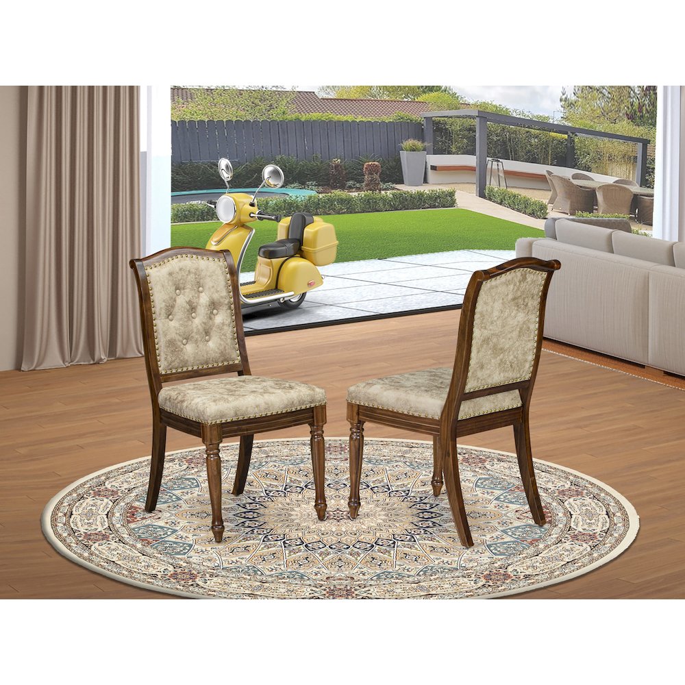 Upholstered Dining Chairs Set of 2. Picture 2