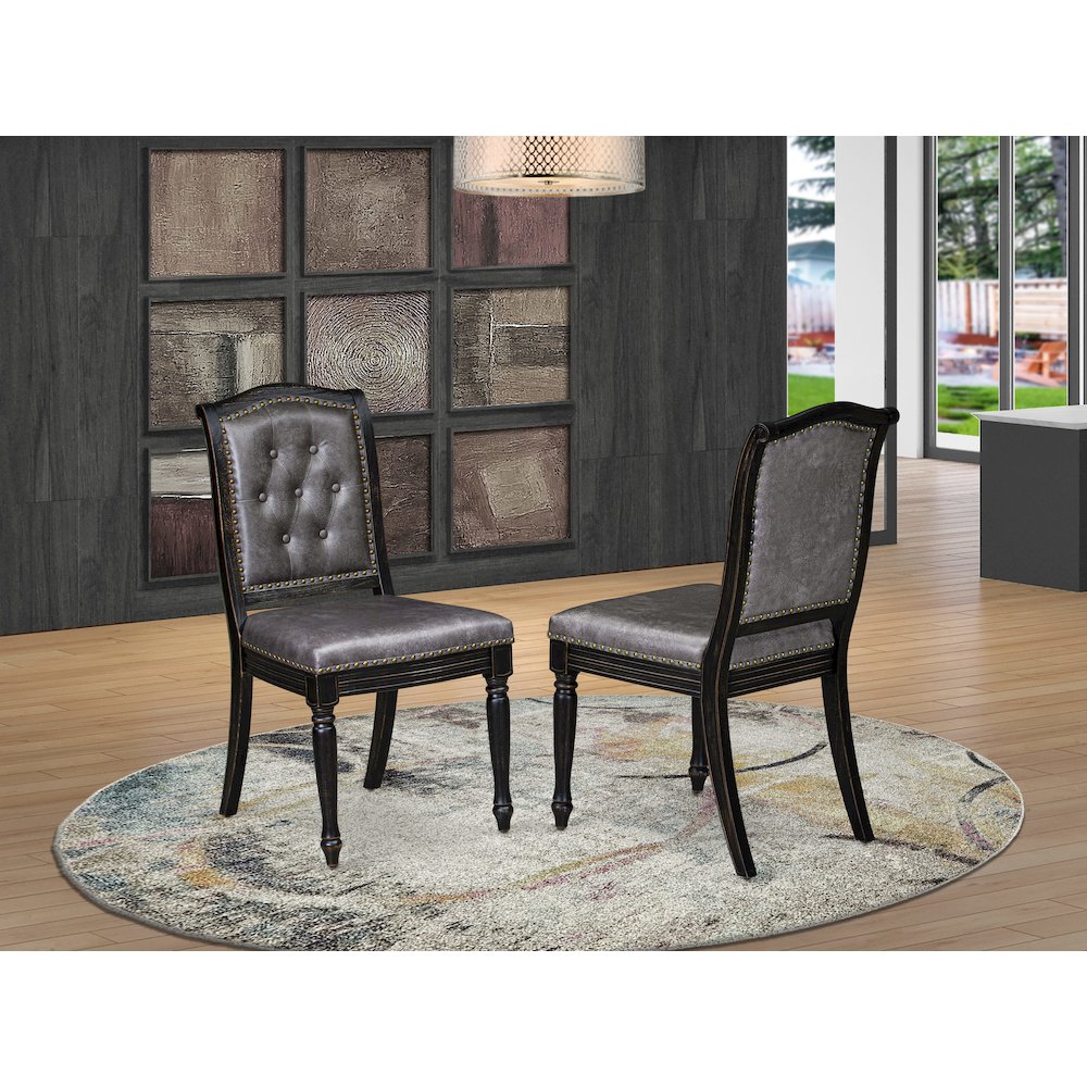 5 piece Modern Dining Set consists of a Dining Table and 4 Dining Chairs. Picture 7