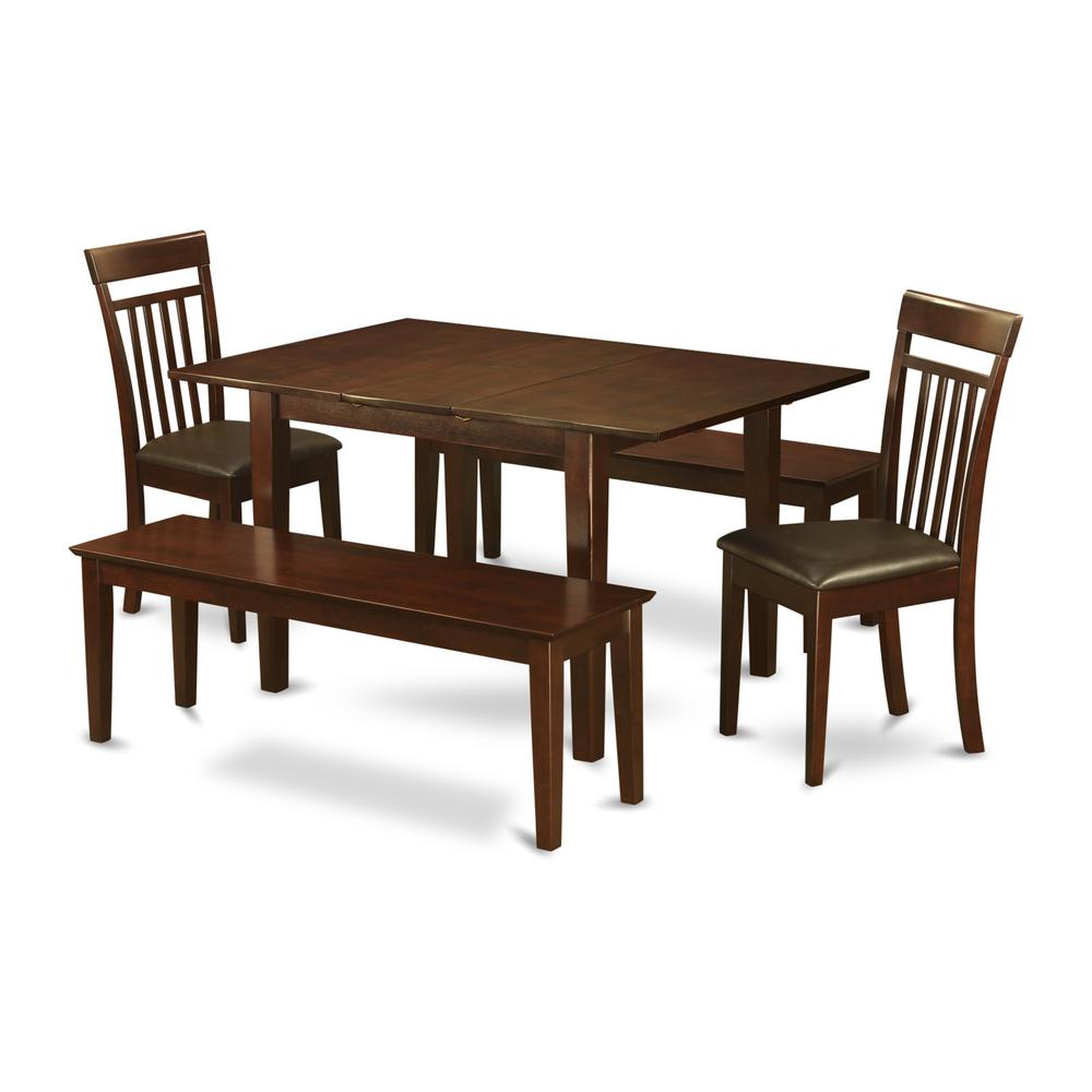 5  Pc  dinette  set  for  small  spaces-Tables  and  2  Dining  Chairs  and  2  Benches. Picture 1