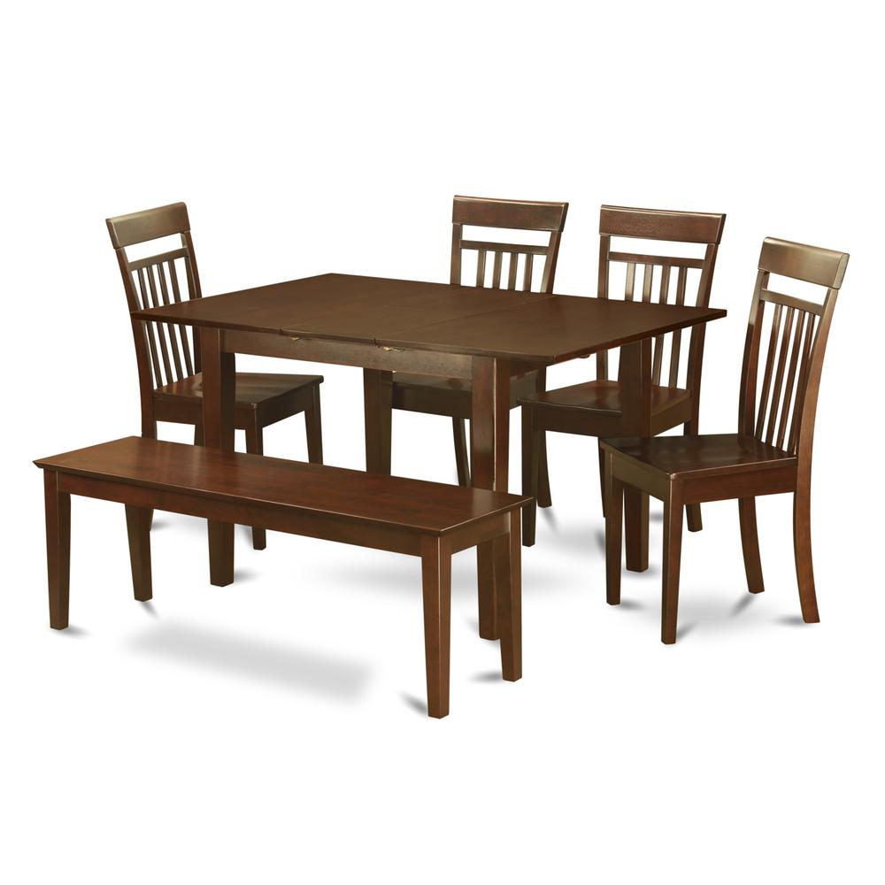 6  Pc  dinette  set-Kitchen  Table  and  4  Dining  Chairs  and  Dining  Bench. Picture 1