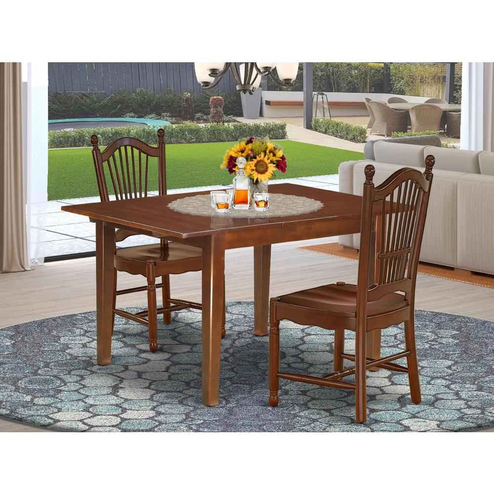 Dining Room Set Mahogany, MLDO3-MAH-W. Picture 2
