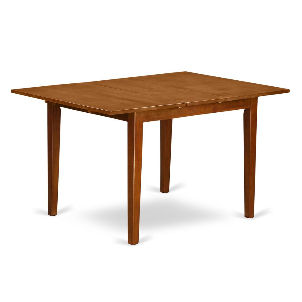 Milan  Rectangular  dinette  kitchen  Table  36"x54"  with  12"  butterfly  leaf  in  brown  finish. Picture 1
