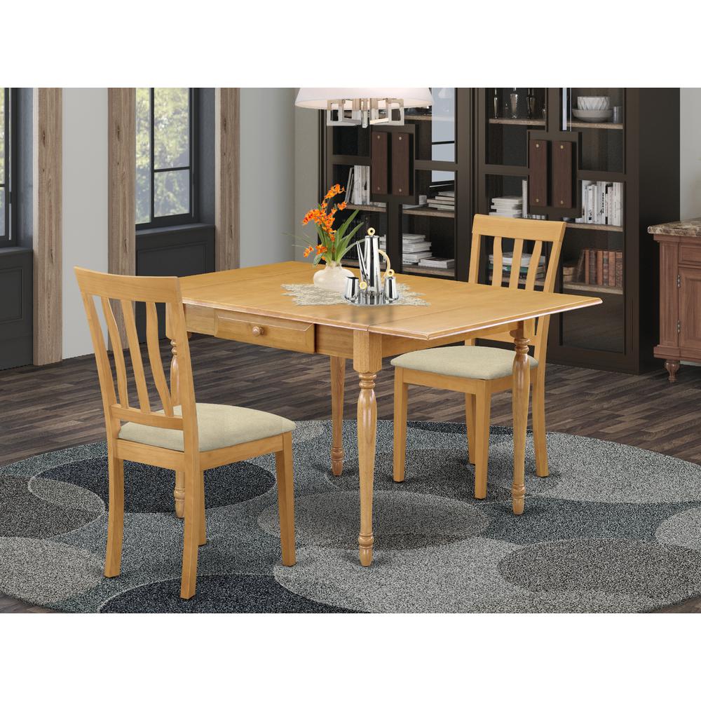 Dining Room Set Oak, MZAN3-OAK-C. Picture 2