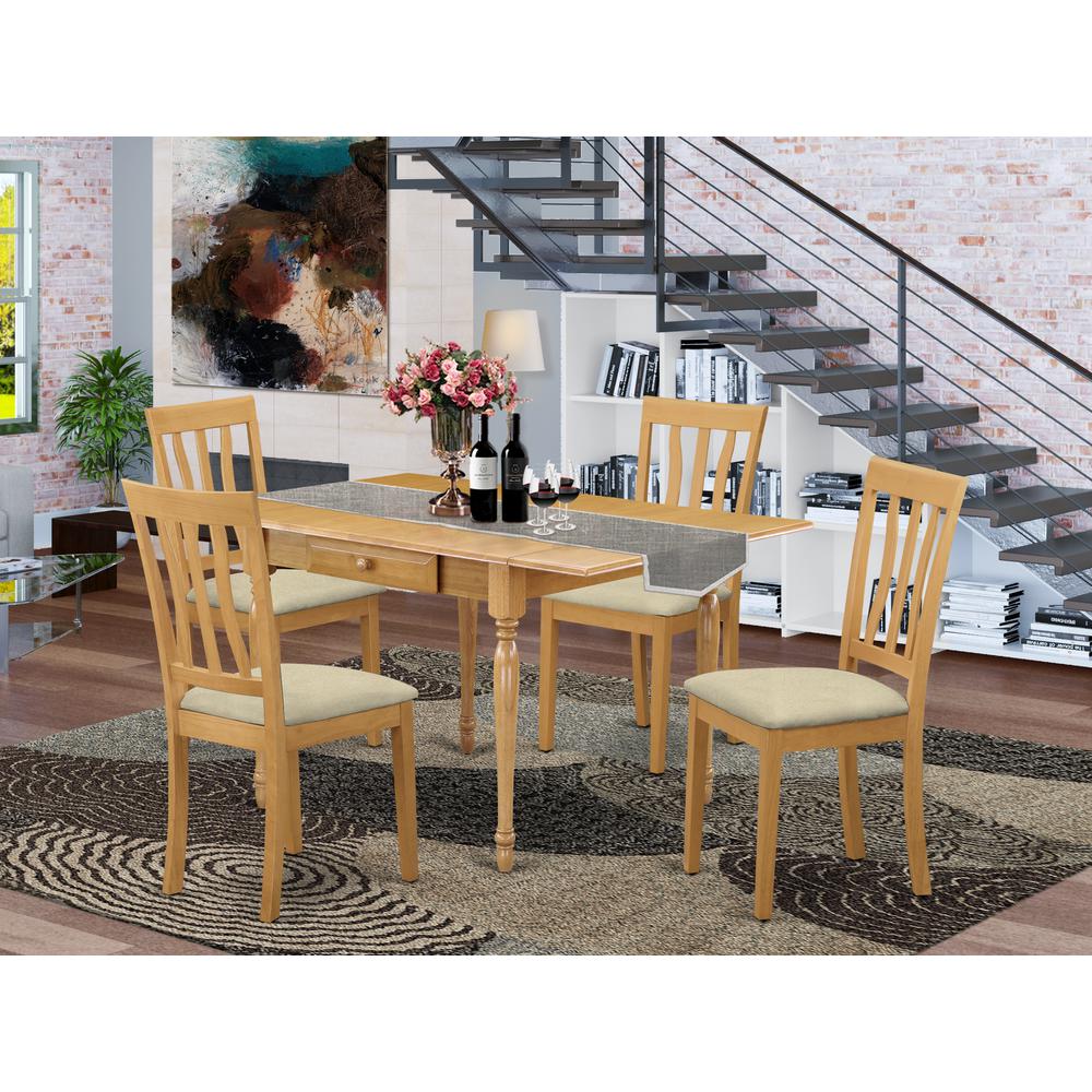 Dining Room Set Oak, MZAN5-OAK-LC. Picture 2