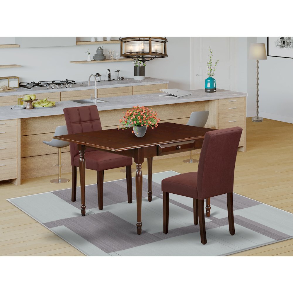 3 Piece Kitchen Dining Table Set contain A Wooden Dining Table. Picture 2