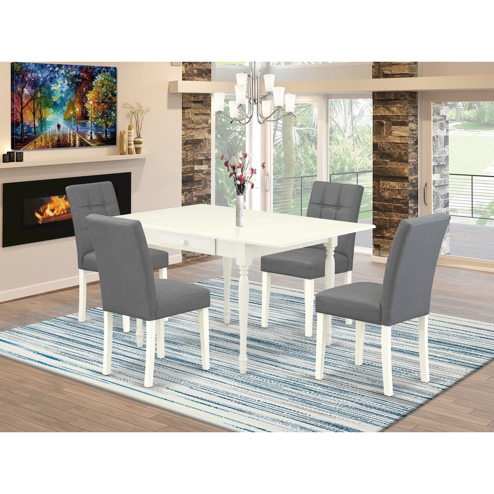 5 Piece Dinner Table Set contain A Mid-Century Kitchen Table. Picture 2