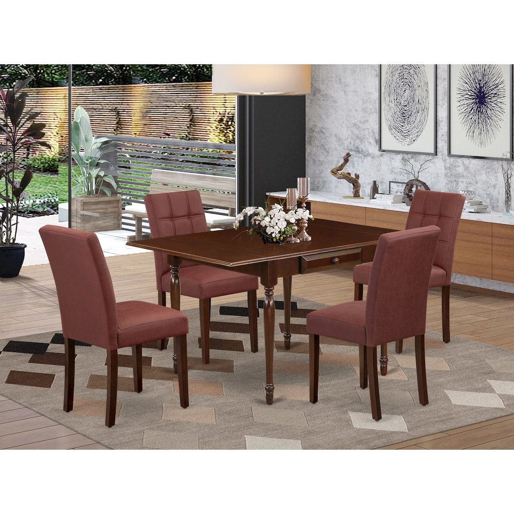 5 Piece Mid Century Modern Dining Table Set consists A Modern Table. Picture 2