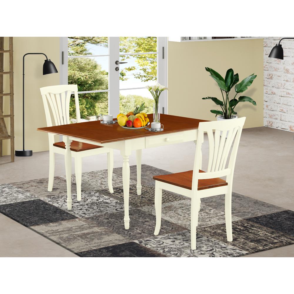 Dining Room Set Buttermilk & Cherry, MZAV3-WHI-W. Picture 2