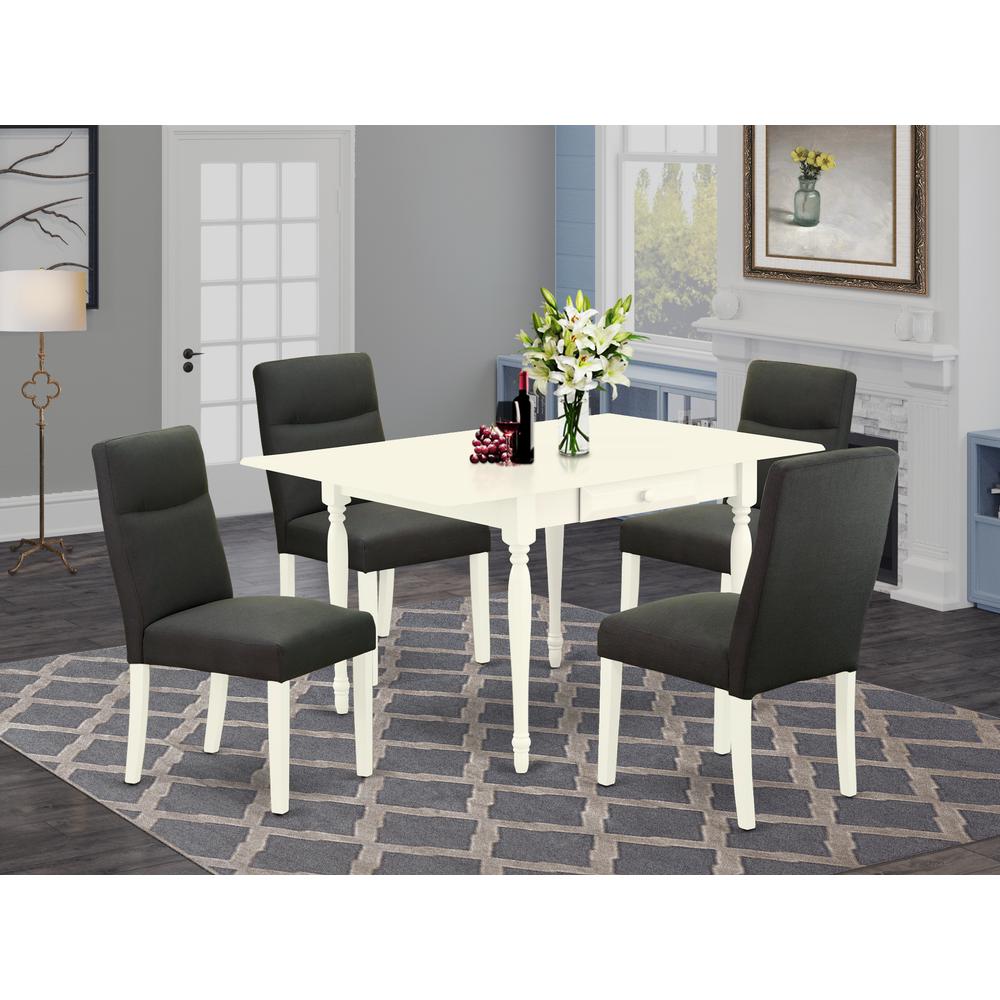 Dining Room Set Linen White, MZBE5-LWH-20. Picture 2